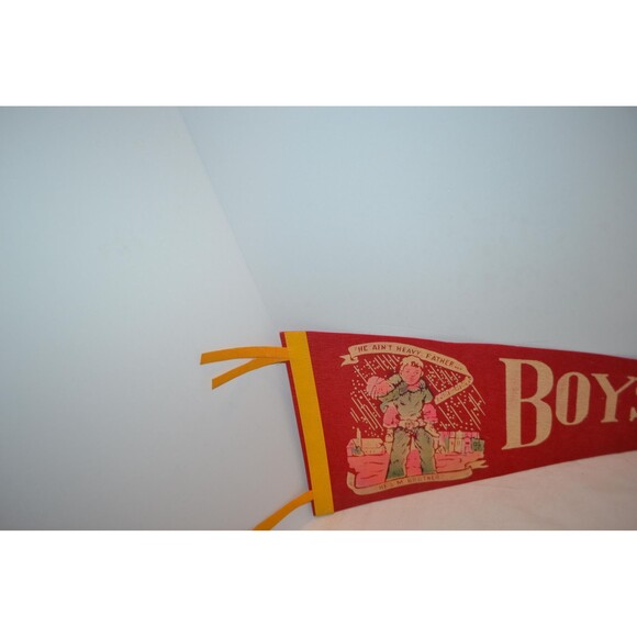 Vintage Boys Town 1940s Banner Collectible and Ready to Hang - Picture 4 of 6